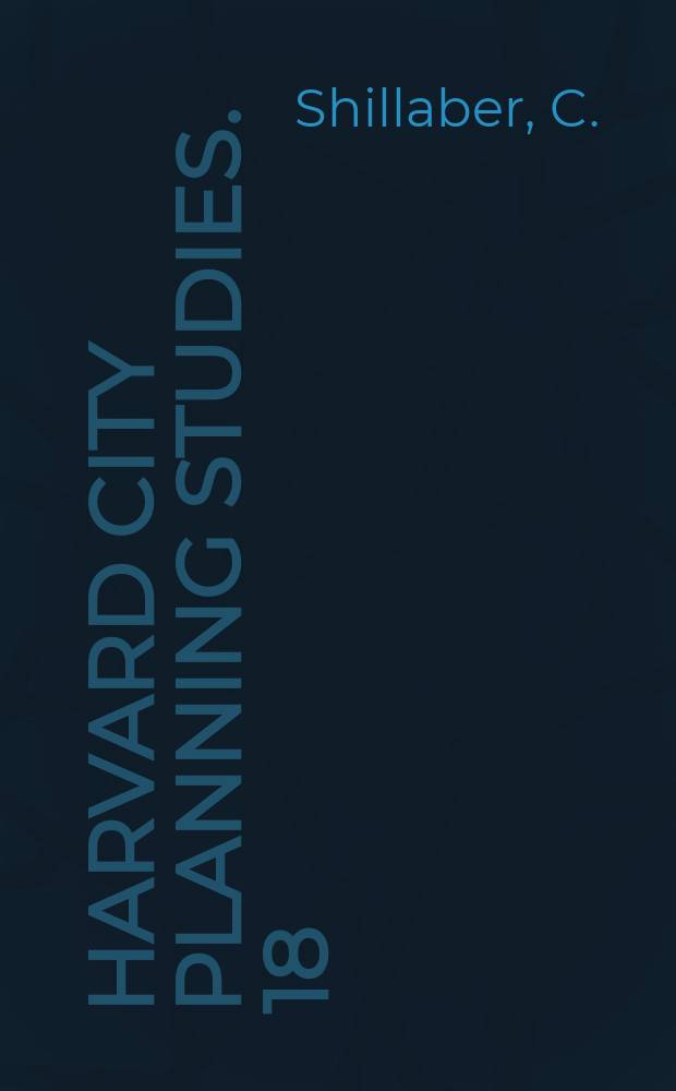 Harvard city planning studies. 18 : A library classification for city and ...