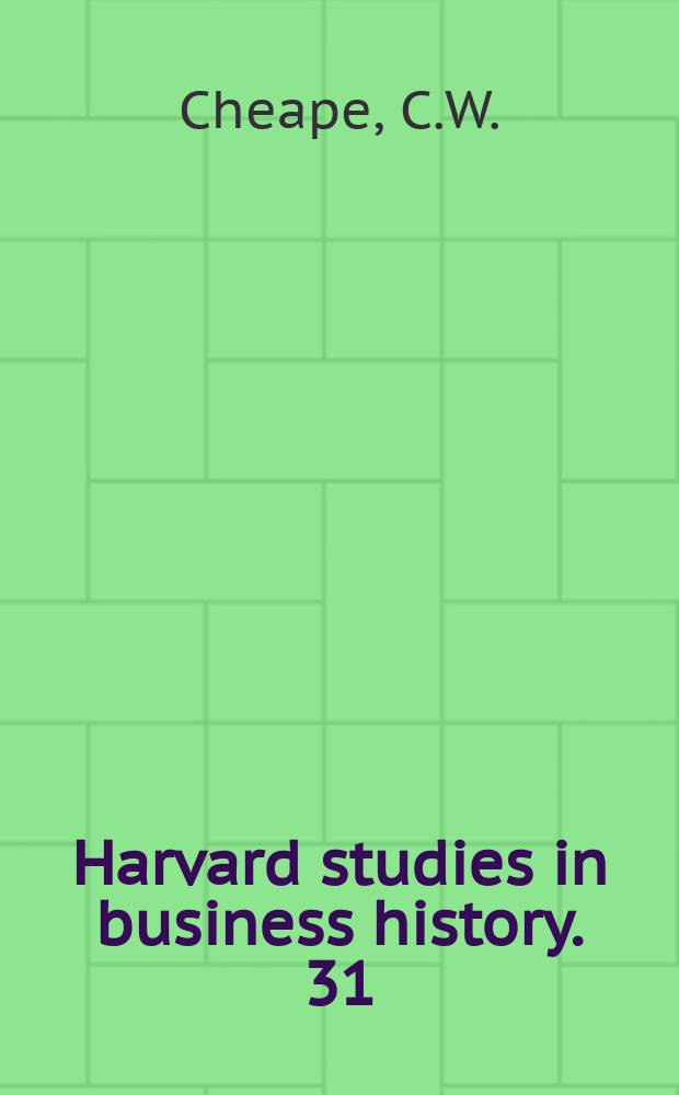 Harvard studies in business history. 31 : Moving the masses