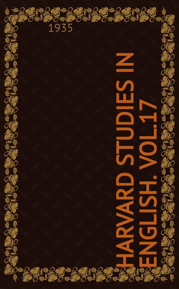 Harvard studies in English. Vol.17 : Ben Jonson on the English stage 1660-1776