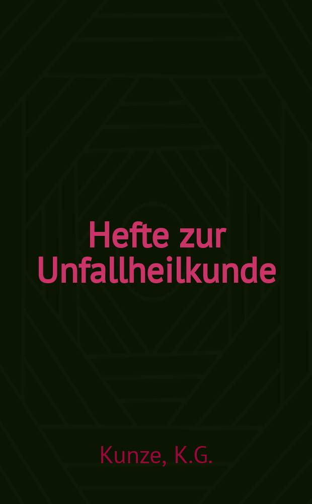 Hefte zur Unfallheilkunde : Beihefte zur "Monatsschrift für Unfallheilkunde". H.173 : Die Durchblutung der Knochen