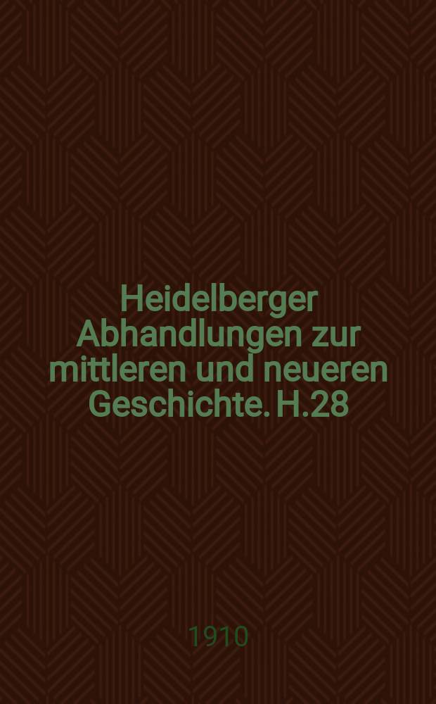 Heidelberger Abhandlungen zur mittleren und neueren Geschichte. H.28 : Zur Kenntnis der Formularsammlung des Richard von Pofi