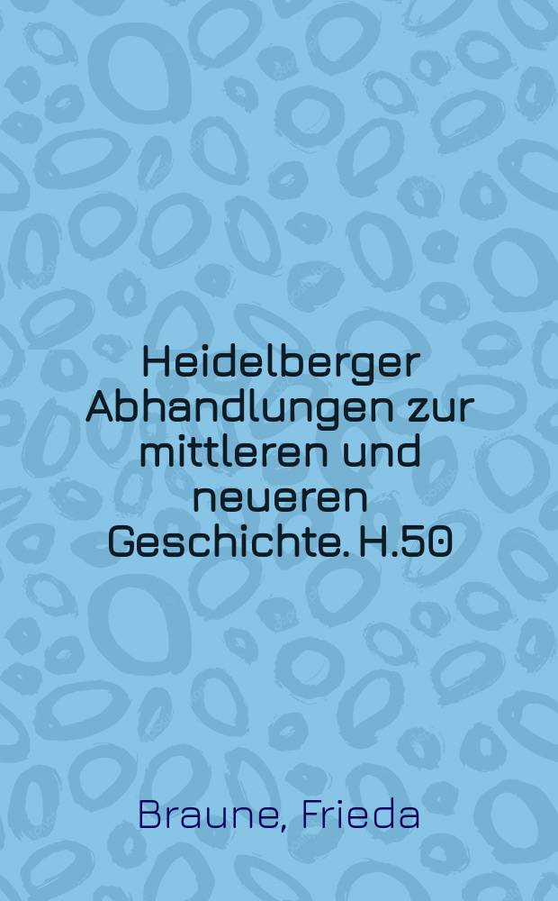 Heidelberger Abhandlungen zur mittleren und neueren Geschichte. H.50 : Edmund Burke in Deutschland