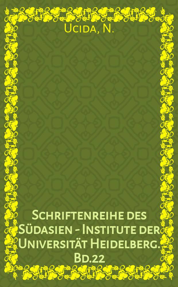 Schriftenreihe des Südasien - Institute der Universität Heidelberg. Bd.22 : Studien zur Hindi - Vokalphonologie
