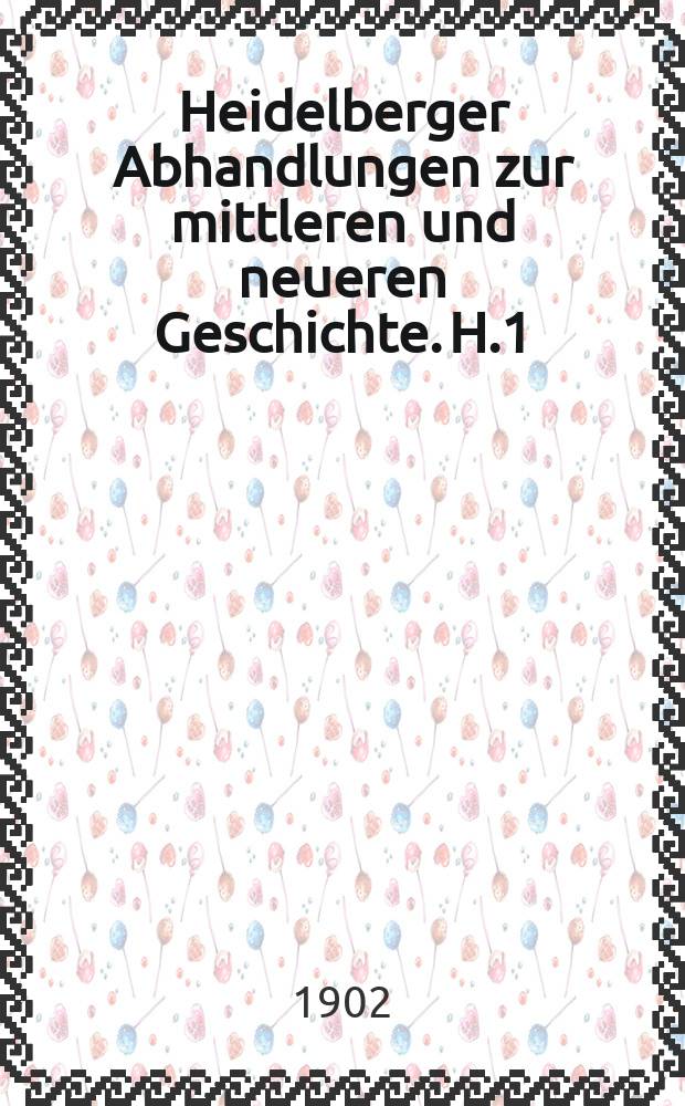Heidelberger Abhandlungen zur mittleren und neueren Geschichte. H.1 : Die Anschauungen von Staat und Kirche im Reich der Karolinger ...