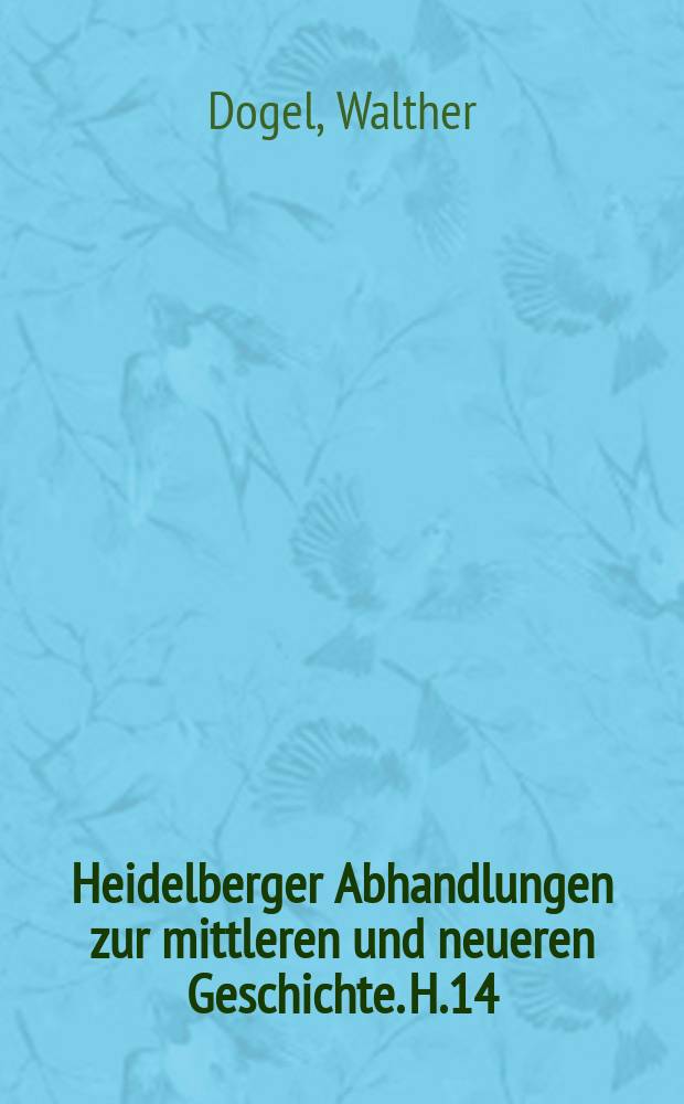 Heidelberger Abhandlungen zur mittleren und neueren Geschichte. H.14 : Die Normannen und das Fr&auml;nkische Reich bis zur Gr&uuml;ndung der Normandie (799-911)