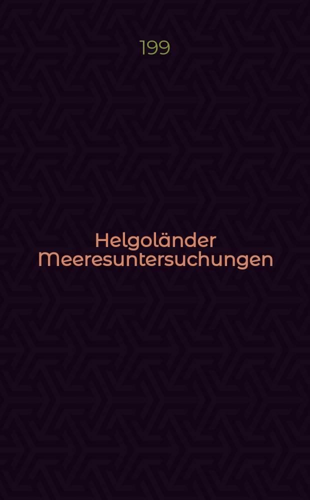 Helgoländer Meeresuntersuchungen : (Früher Helgoländer Wissenschaftliche Meeresuntersuchungen). Bd.52, H.3/4 : Exotic invaders of the North Sea shore