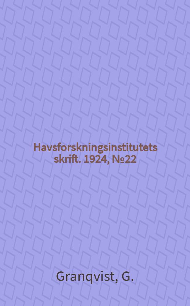 Havsforskningsinstitutets skrift. 1924, №22 : Isarna vintern 1920-1921