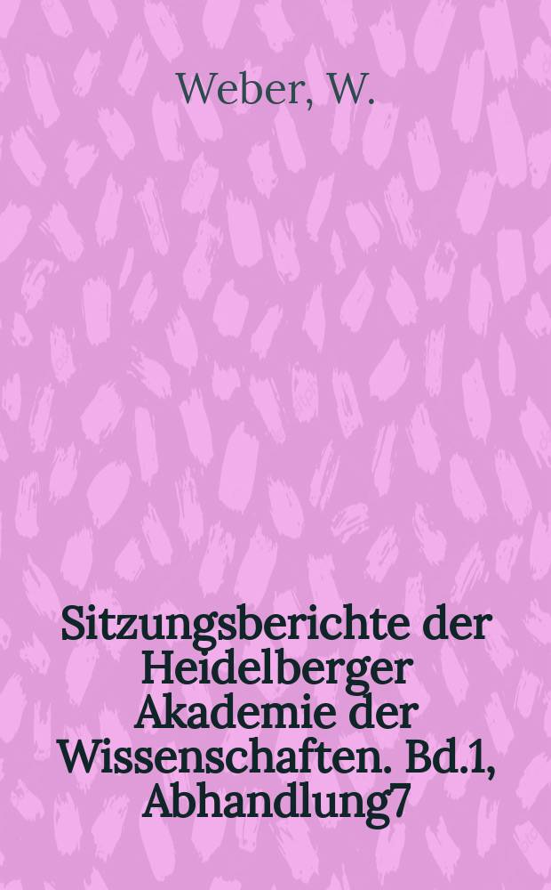 Sitzungsberichte der Heidelberger Akademie der Wissenschaften. Bd.1, Abhandlung7 : Ein Hermes - Tempel des Kaisers Marcus