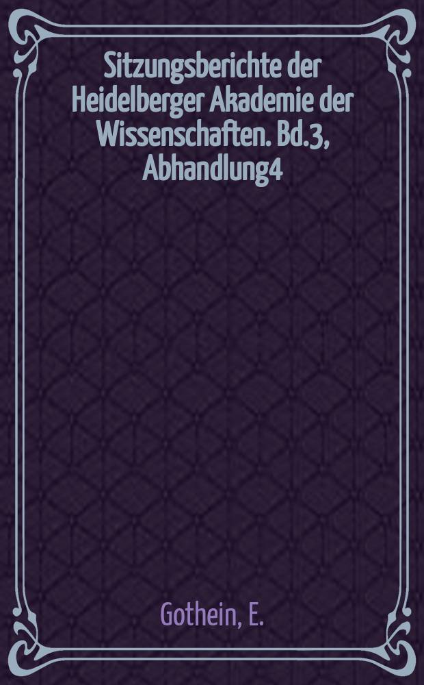 Sitzungsberichte der Heidelberger Akademie der Wissenschaften. Bd.3, Abhandlung4 : "Textorum dicta"