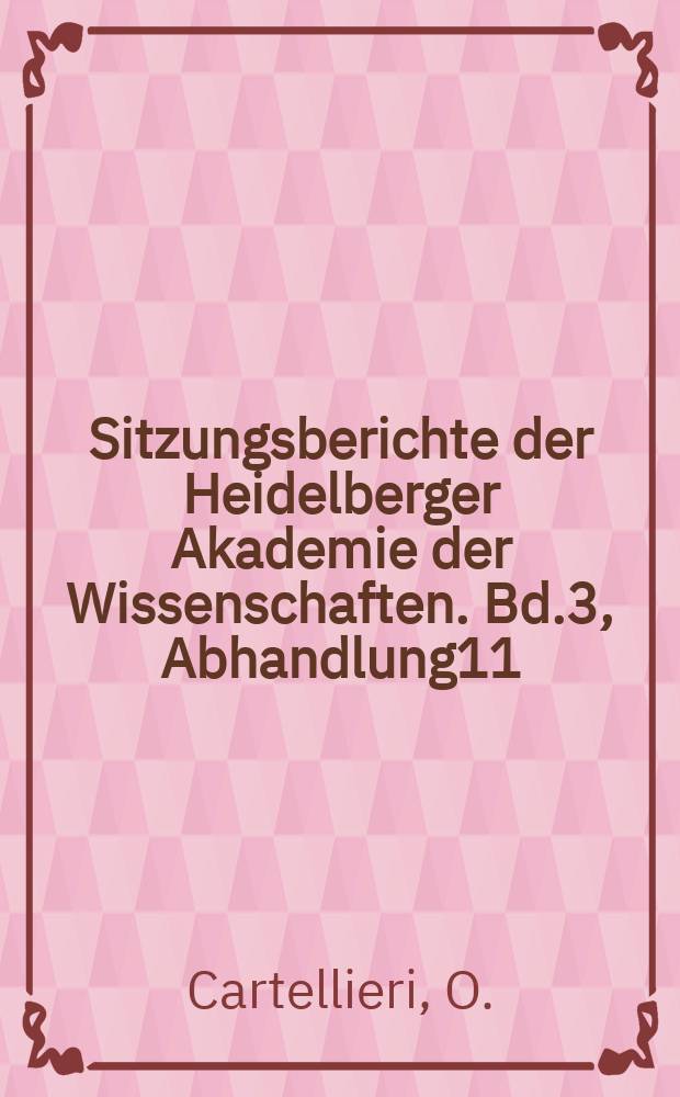 Sitzungsberichte der Heidelberger Akademie der Wissenschaften. Bd.3, Abhandlung11 : Beiträge zur Geschichte der Herzöge von Burgund