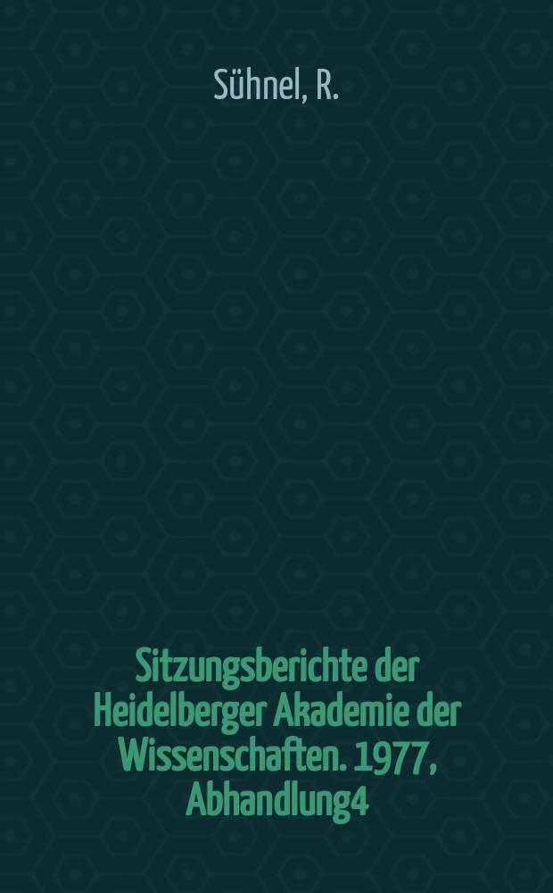 Sitzungsberichte der Heidelberger Akademie der Wissenschaften. 1977, Abhandlung4 : Der Park als Gesamtkunstwerk des englischen ...