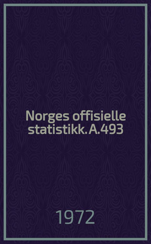 Norges offisielle statistikk. A.493