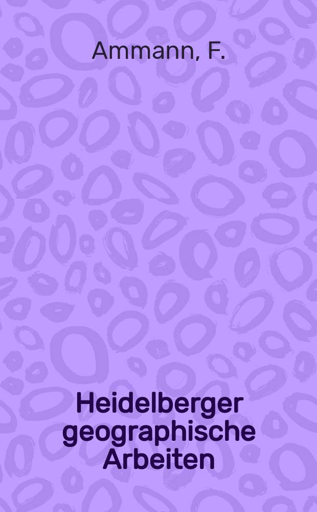 Heidelberger geographische Arbeiten : [Hrsg. von der] Geographischen Instituts der Universit&auml;t Heidelberg. H.51 : Analyse der Nachfrageseite der motorisierten ...