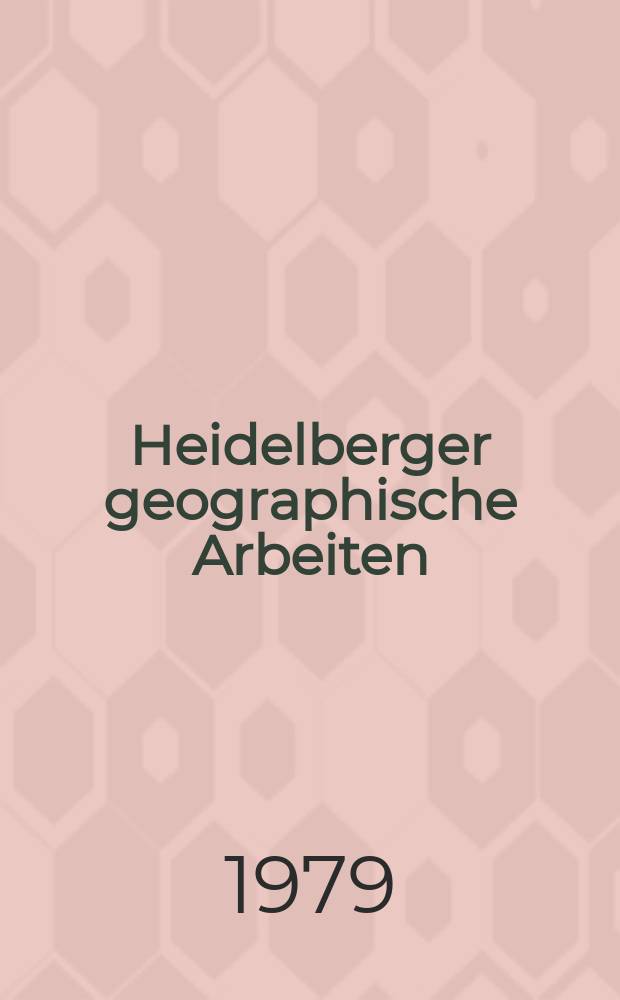 Heidelberger geographische Arbeiten : [Hrsg. von der] Geographischen Instituts der Universität Heidelberg. H.54 : Central places in Western Kenya