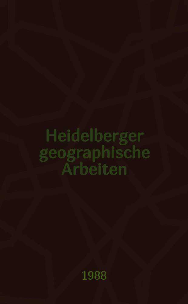 Heidelberger geographische Arbeiten : [Hrsg. von der] Geographischen Instituts der Universität Heidelberg. H.66 : Niederschlag, Grundwasser, Abfluß