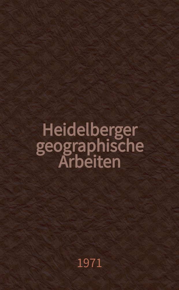 Heidelberger geographische Arbeiten : [Hrsg. von der] Geographischen Instituts der Universität Heidelberg. H.28 : Formen der Landwirtschaft und ihre räumliche Ordnung ...