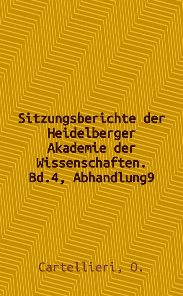 Sitzungsberichte der Heidelberger Akademie der Wissenschaften. Bd.4, Abhandlung9 : Beiträge zur Geschichte der Herzöge von Burgund