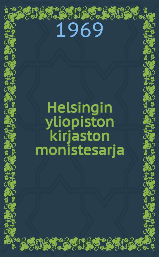 Helsingin yliopiston kirjaston monistesarja