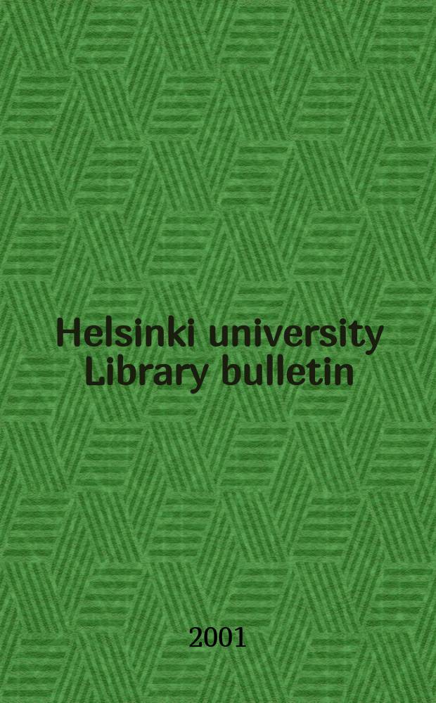 Helsinki university Library bulletin