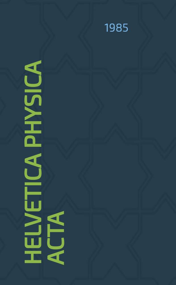 Helvetica physica acta : Societatis physicae Helveticae commentaria publica. Vol.59, Fasc.5 : Broken symmetry in condensed matter physics and field theory