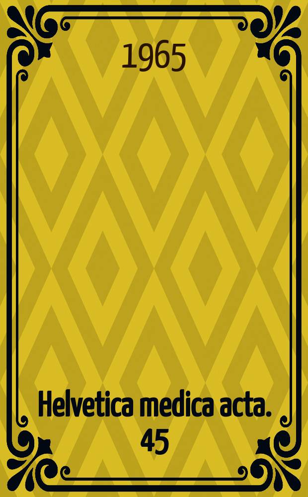 Helvetica medica acta. 45 : Die lymphoiden Zellen des Knochenmarks Proliferation, Herkunft und Funktion
