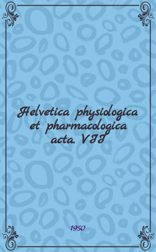 Helvetica physiologica et pharmacologica acta. VII : Die polarographische Messung der Sauerstoffspannung des Blutes