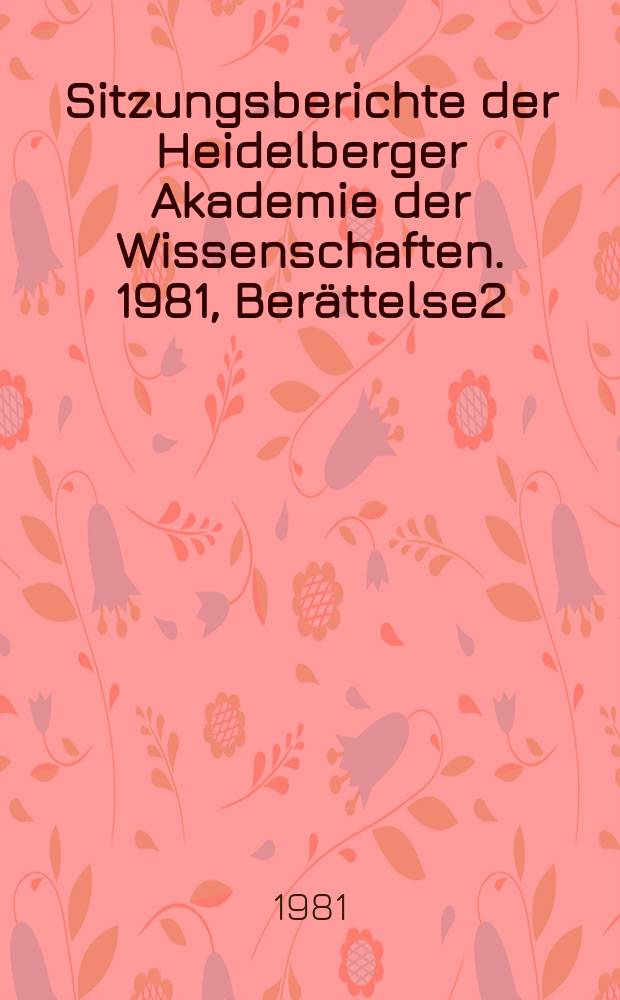 Sitzungsberichte der Heidelberger Akademie der Wissenschaften. 1981, Berättelse2 : Der Prolog der "Bacchen" und die antike ...