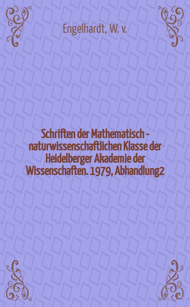 Schriften der Mathematisch - naturwissenschaftlichen Klasse der Heidelberger Akademie der Wissenschaften. 1979, Abhandlung2 : Phaetons Sturz - ein Naturereignis?