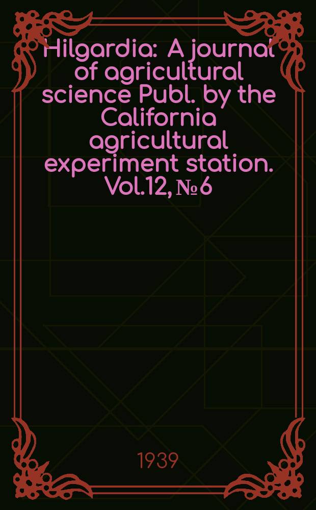 Hilgardia : A journal of agricultural science Publ. by the California agricultural experiment station. Vol.12, №6 : Water conduction from shallow water tables. Soil macrostructure as affected by cultural treatments