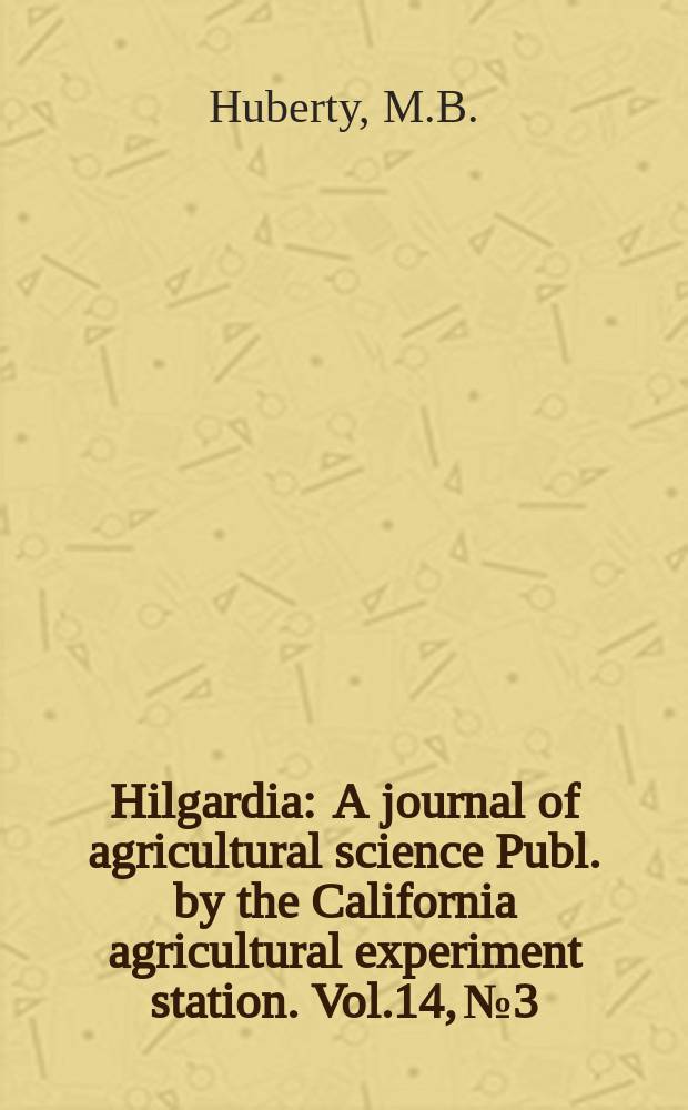 Hilgardia : A journal of agricultural science Publ. by the California agricultural experiment station. Vol.14, №3 : Hydrologic studies of the Putah Creek area. Chemical composition of water in the Putah creek basin