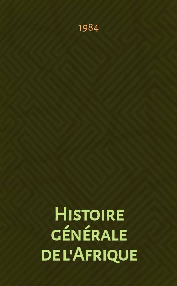 Histoire générale de l'Afrique : Études et documents. 8 : La méthodologie de l'histoire de l'Afrique contemporaine