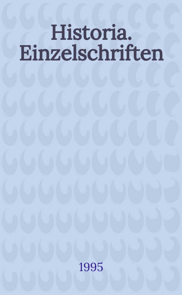 Historia. Einzelschriften