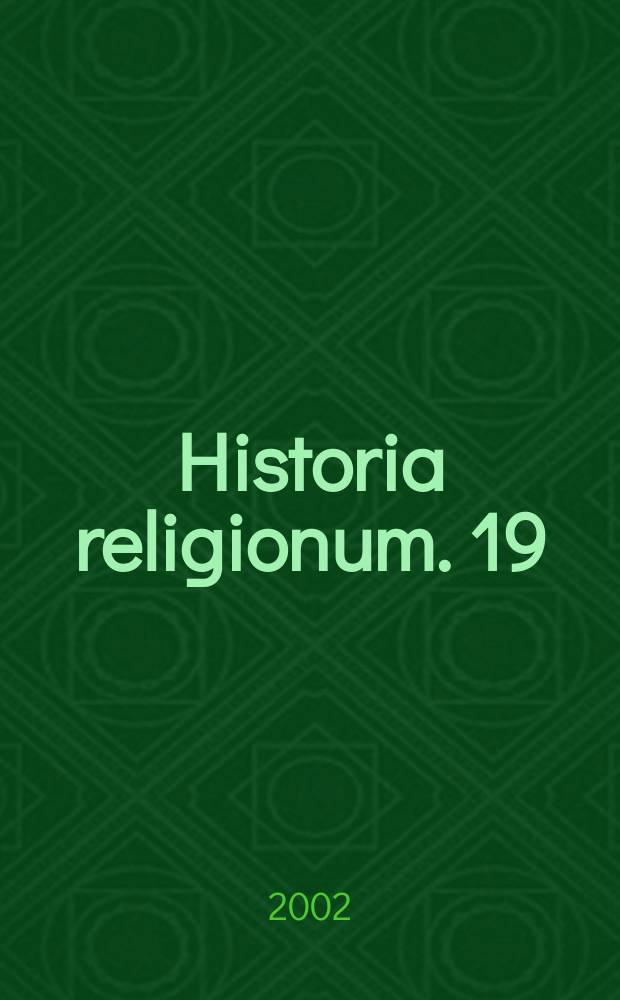 Historia religionum. 19 : Buddhism among Tamils in pre-colonial Tamilakam and Ilam
