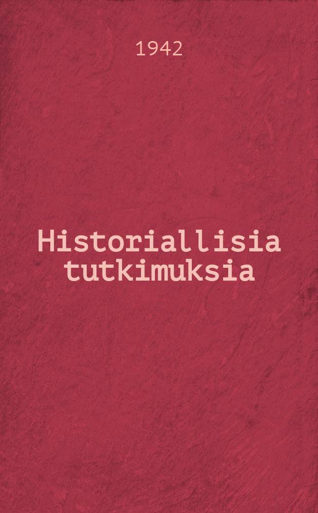 Historiallisia tutkimuksia : julkaissut Suomen historiallinen seura. 28,1 : Suomen kaupunkien kunnallishallinto 1600-luvulla