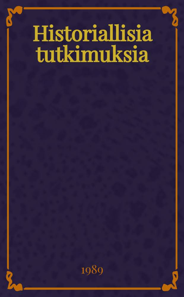 Historiallisia tutkimuksia : julkaissut Suomen historiallinen seura : Valtion sijoitustoiminta pääomamarkkinoiden murroksessa...