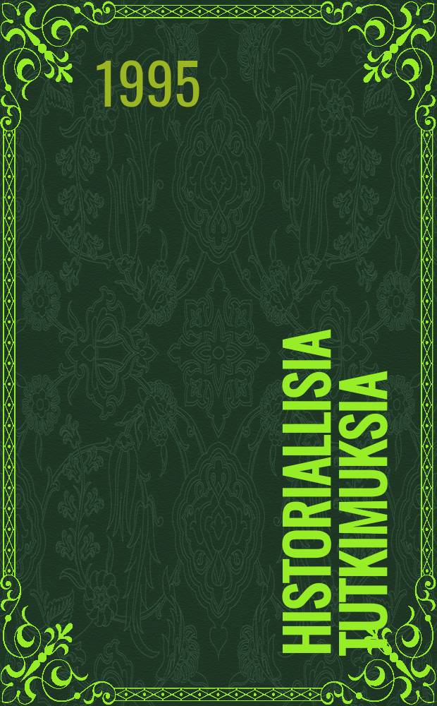 Historiallisia tutkimuksia : julkaissut Suomen historiallinen seura : Suomalaisen juoppouden kasvu