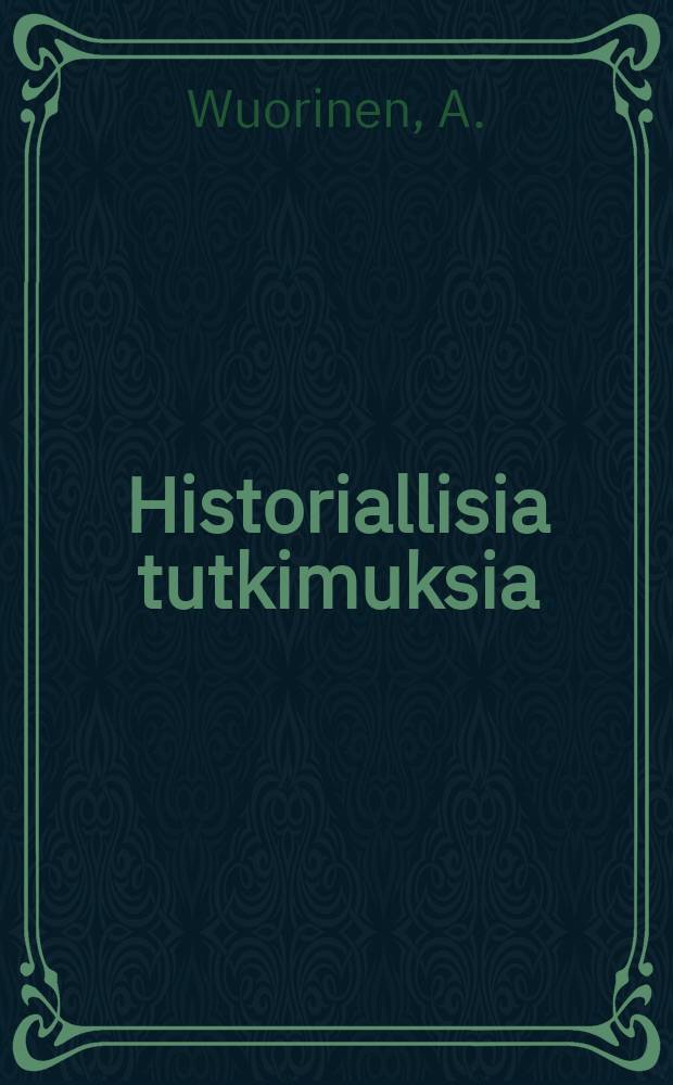Historiallisia tutkimuksia : julkaissut Suomen historiallinen seura. 50,1 : Turku kauppakaupunkina Ruotsin vallan loppukautena