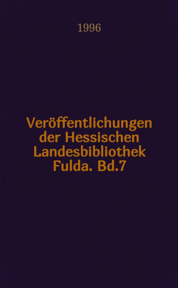 Veröffentlichungen der Hessischen Landesbibliothek Fulda. Bd.7 : Die Glossen zum Jakobusbrief aus dem Victor - Codex (Bonifatianus 1) in der Hessischen Landesbibliothek zu Fulda