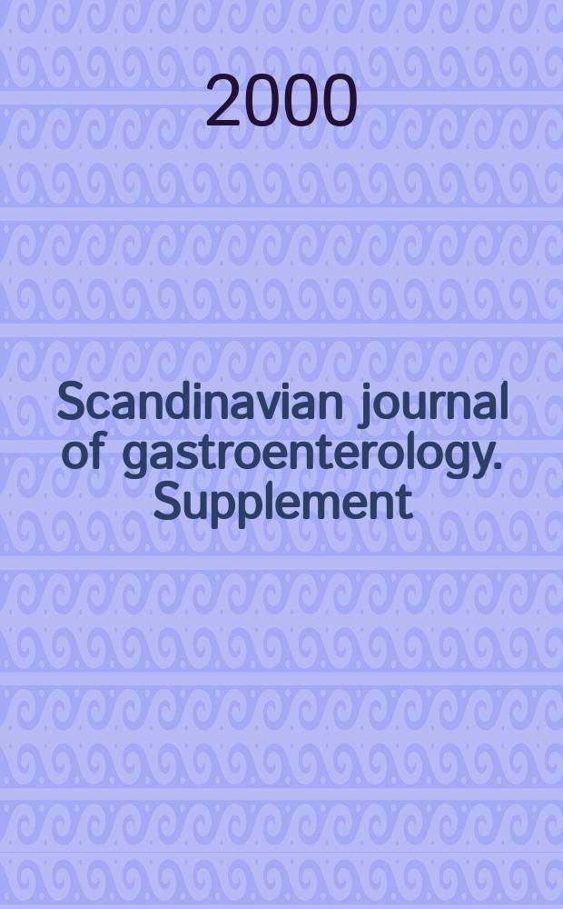 Scandinavian journal of gastroenterology. Supplement