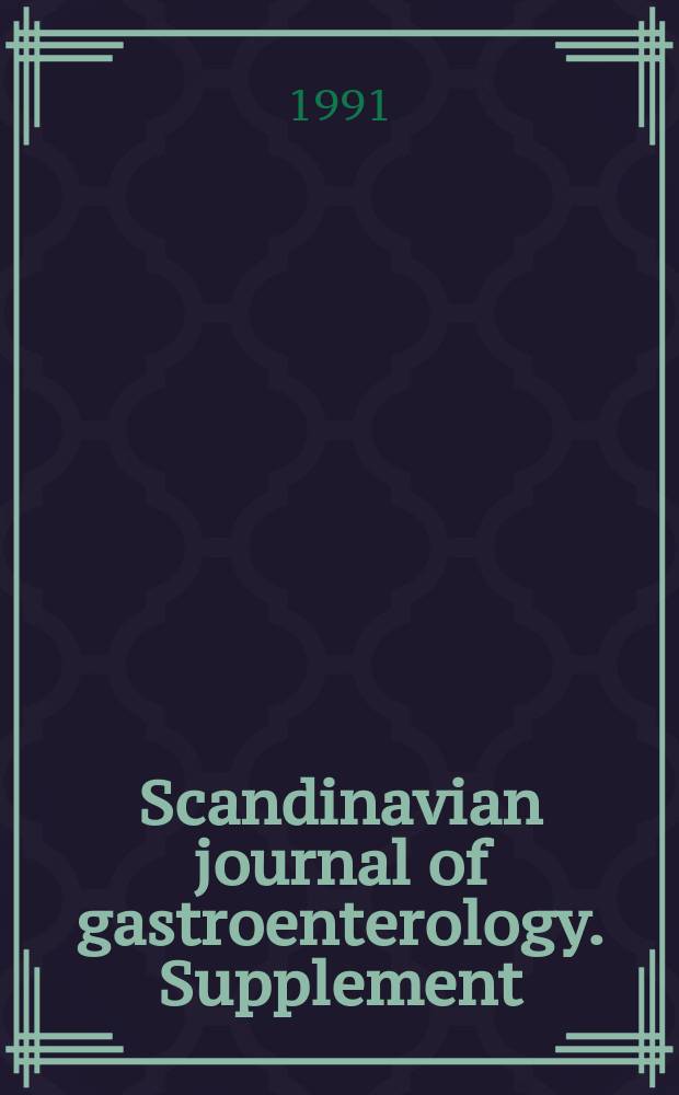 Scandinavian journal of gastroenterology. Supplement