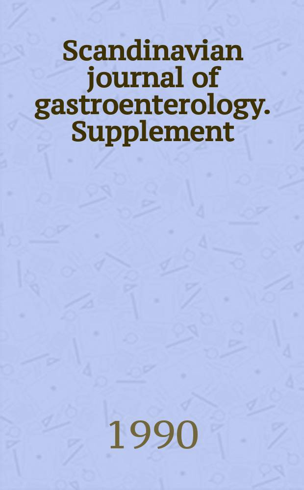 Scandinavian journal of gastroenterology. Supplement