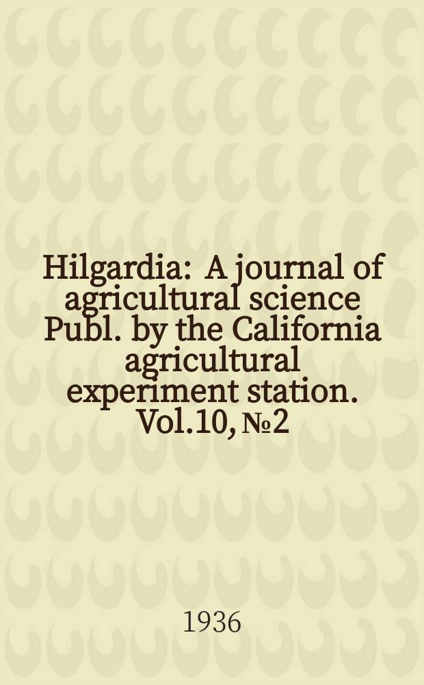 Hilgardia : A journal of agricultural science Publ. by the California agricultural experiment station. Vol.10, №2 : Nitrogen trichloride and other gases