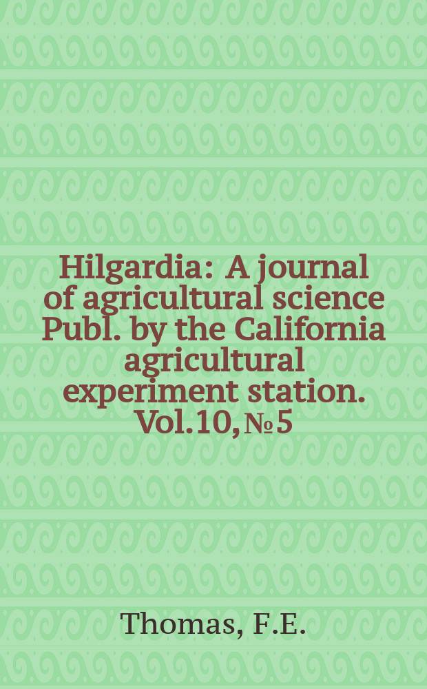 Hilgardia : A journal of agricultural science Publ. by the California agricultural experiment station. Vol.10, №5 : Reclamation of black-alkali soils with various