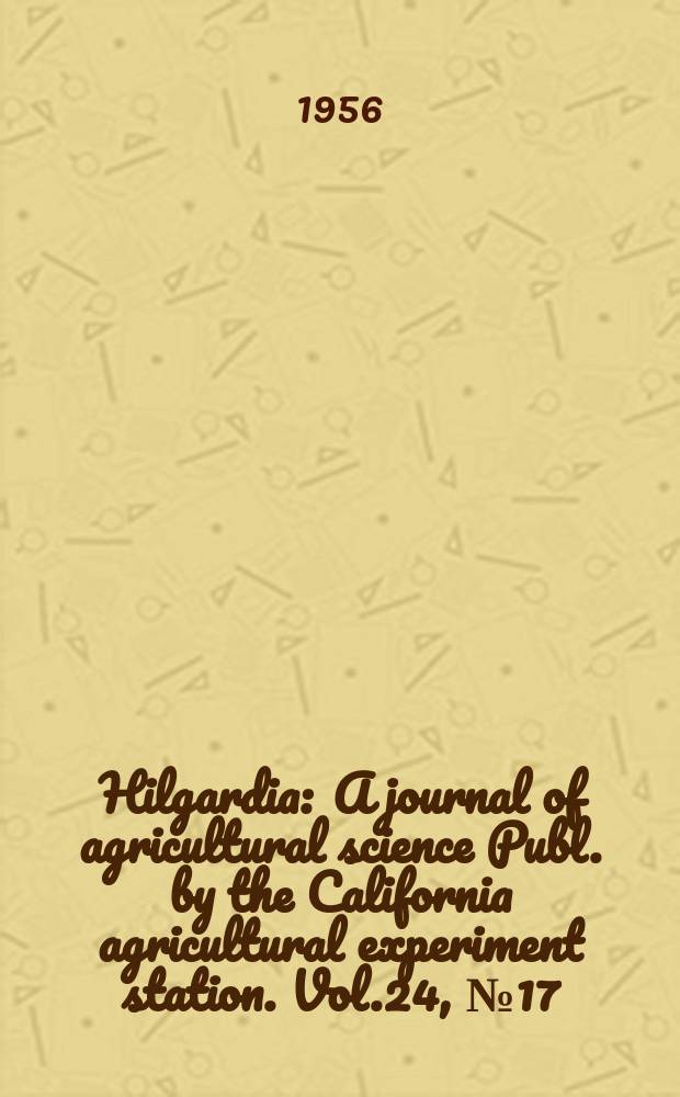 Hilgardia : A journal of agricultural science Publ. by the California agricultural experiment station. Vol.24, №17 : Bacterial symbiotes from the caeca of certain Heteroptera