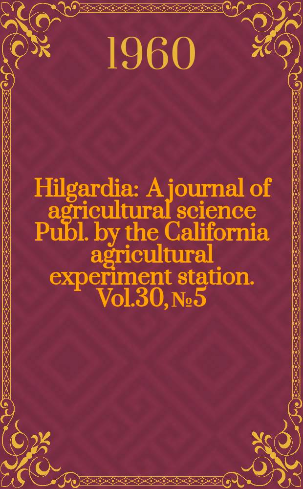 Hilgardia : A journal of agricultural science Publ. by the California agricultural experiment station. Vol.30, №5 : The adaptation of qualitative and quantitative techniques for determination of radioactive dalapon in planttissues