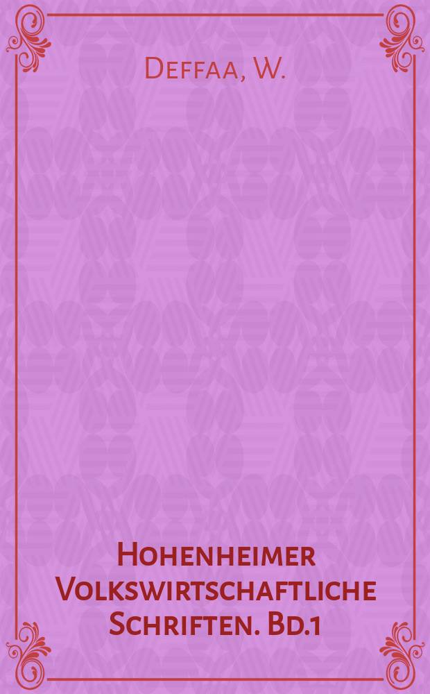 Hohenheimer Volkswirtschaftliche Schriften. Bd.1 : Anonymisierte Befragungen mit zufallsverschlüsselten..