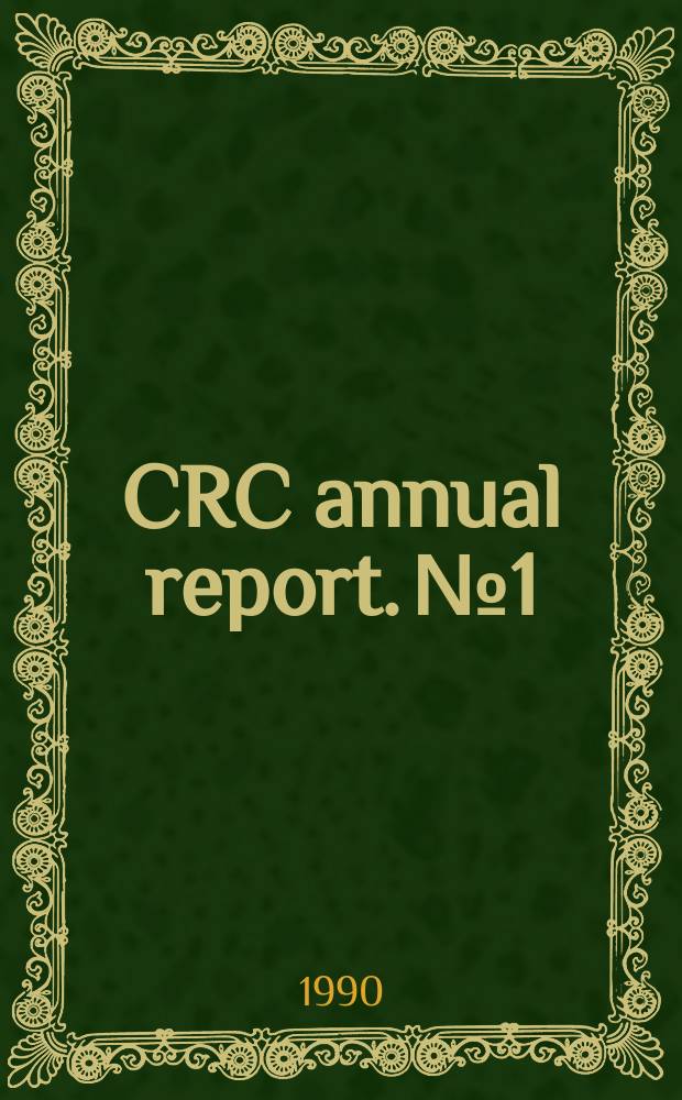 CRC annual report. №1
