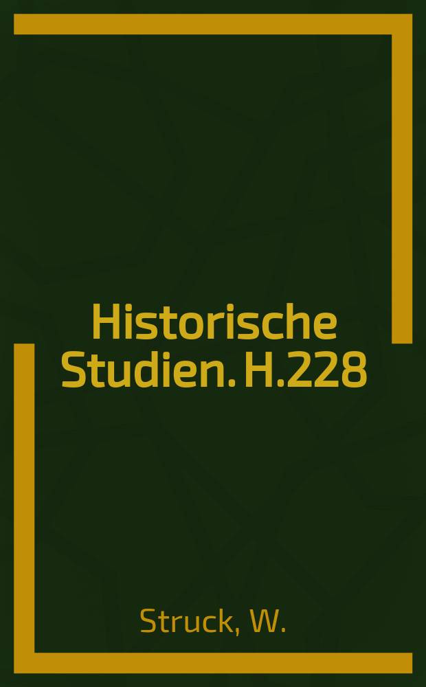 Historische Studien. H.228 : Montesquieu als politiker