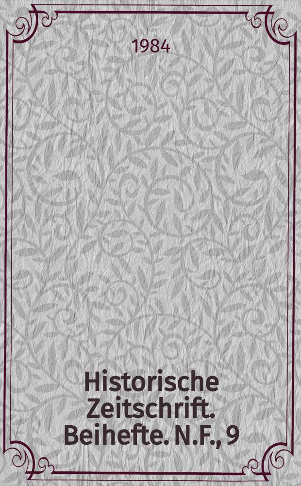 Historische Zeitschrift. Beihefte. N.F., 9 : Vereinswesen und bürgerliche Gesellschaft in Deutschland