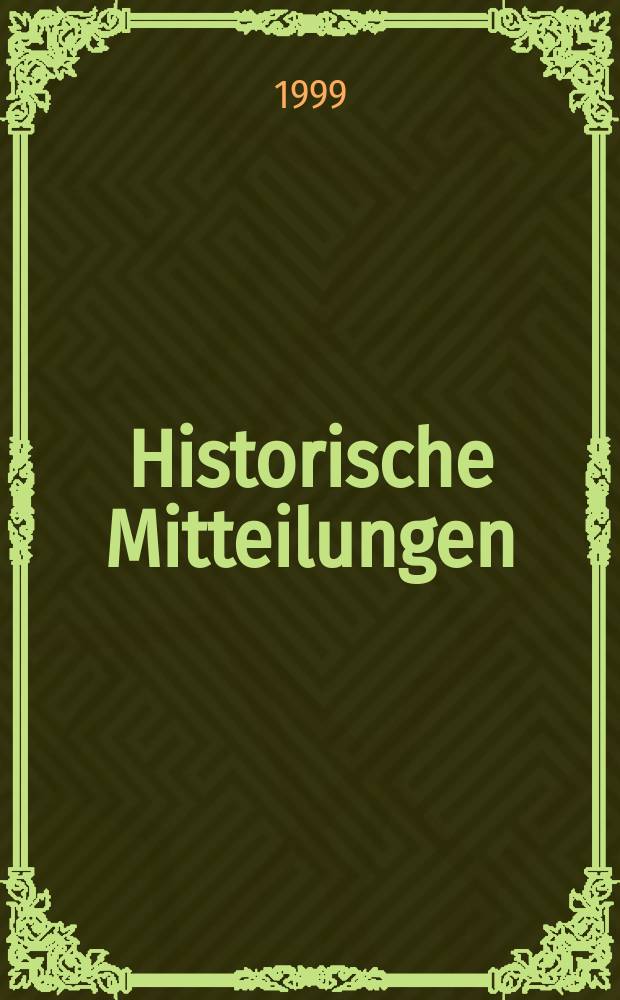 Historische Mitteilungen : HMRG. 33 : Zwischen Krise und Krieg